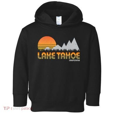 Retro Lake Tahoe California Toddler Hoodie
