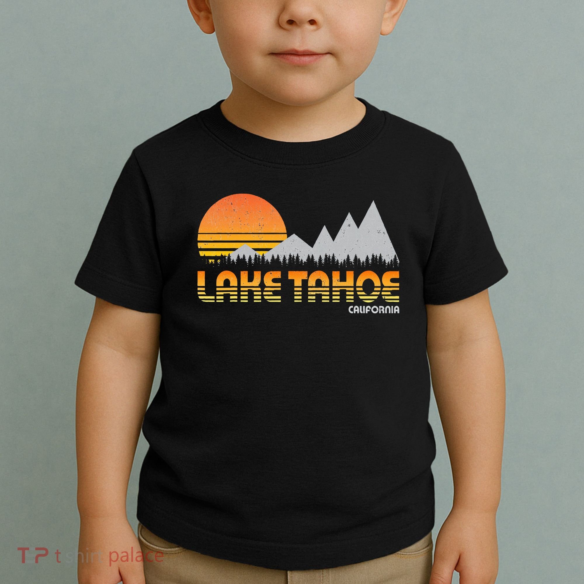 Retro Lake Tahoe California Toddler T-Shirt