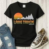 Retro Lake Tahoe California Women's T-Shirt thumb 3