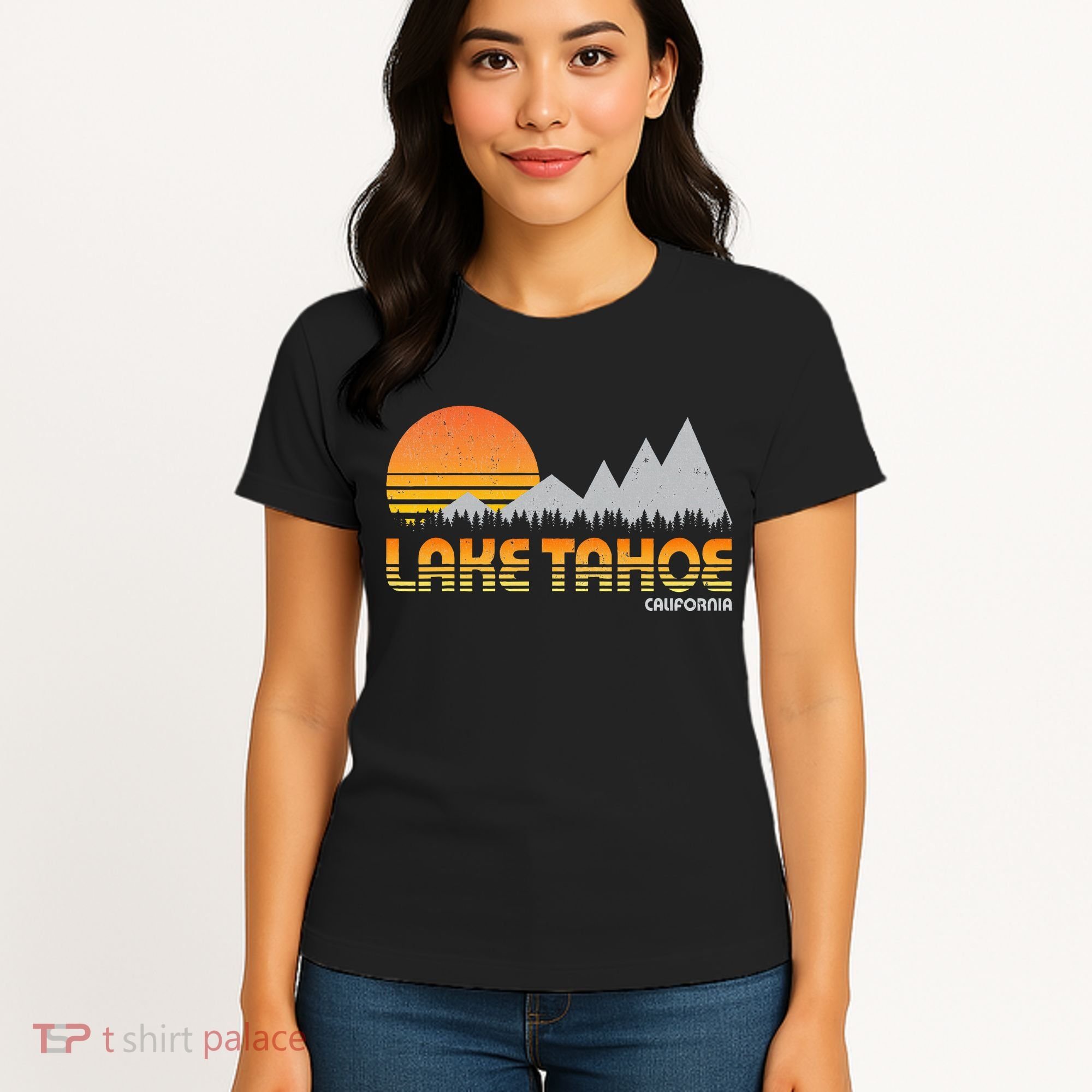 Retro Lake Tahoe California Women's T-Shirt