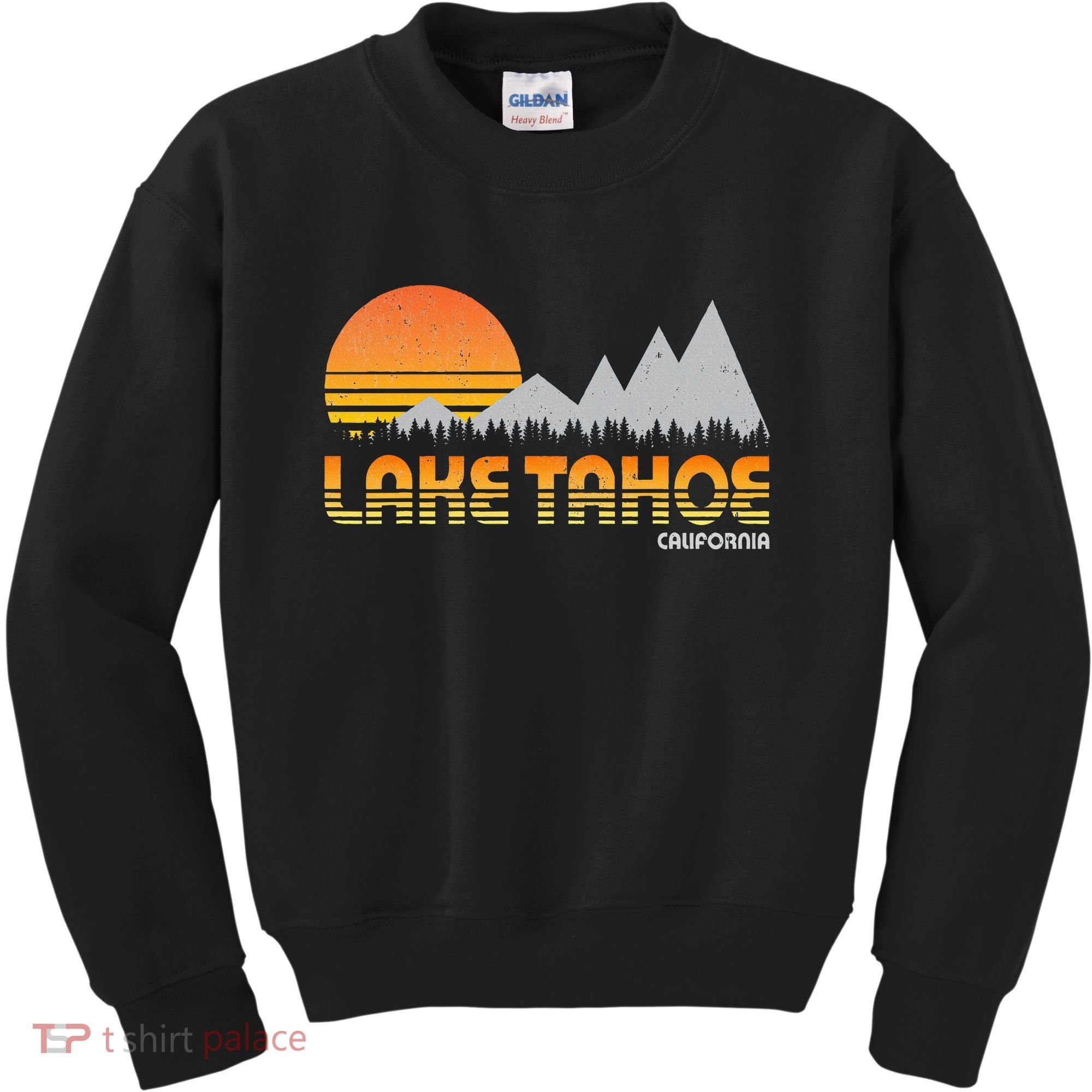 Retro Lake Tahoe California Kids Sweatshirt