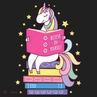 Reading Library Unicorn Read Books Lover Reader Gift Women's Sweatshirt thumb 2