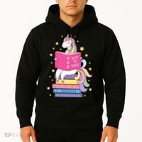 Reading Library Unicorn Read Books Lover Reader Gift Hoodie thumb 2