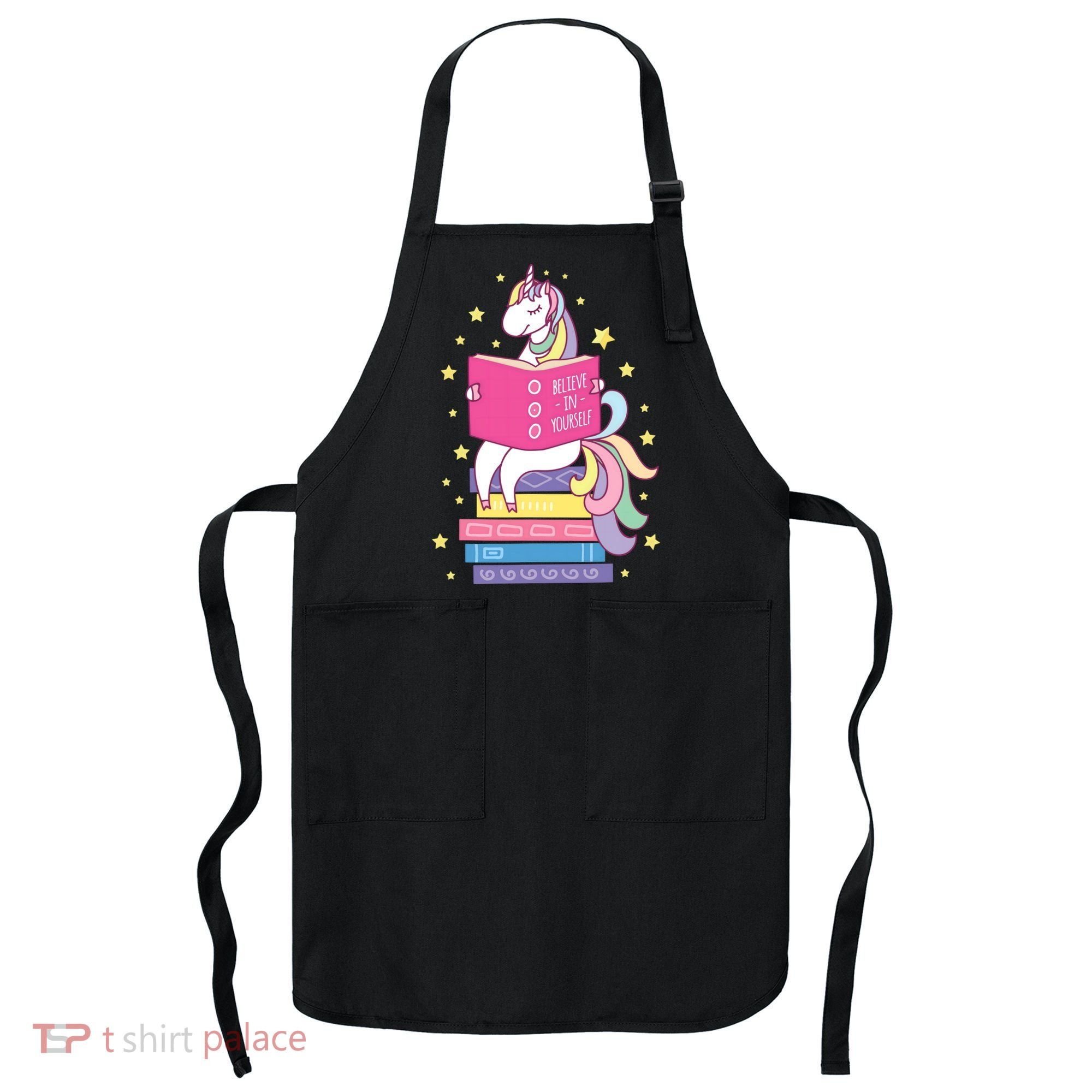 Reading Library Unicorn Read Books Lover Reader Gift Apron