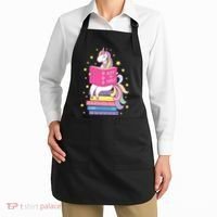 Reading Library Unicorn Read Books Lover Reader Gift Apron thumb 2