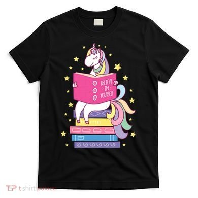 Reading Library Unicorn Read Books Lover Reader Gift T-Shirt