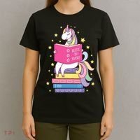 Reading Library Unicorn Read Books Lover Reader Gift T-Shirt thumb 4