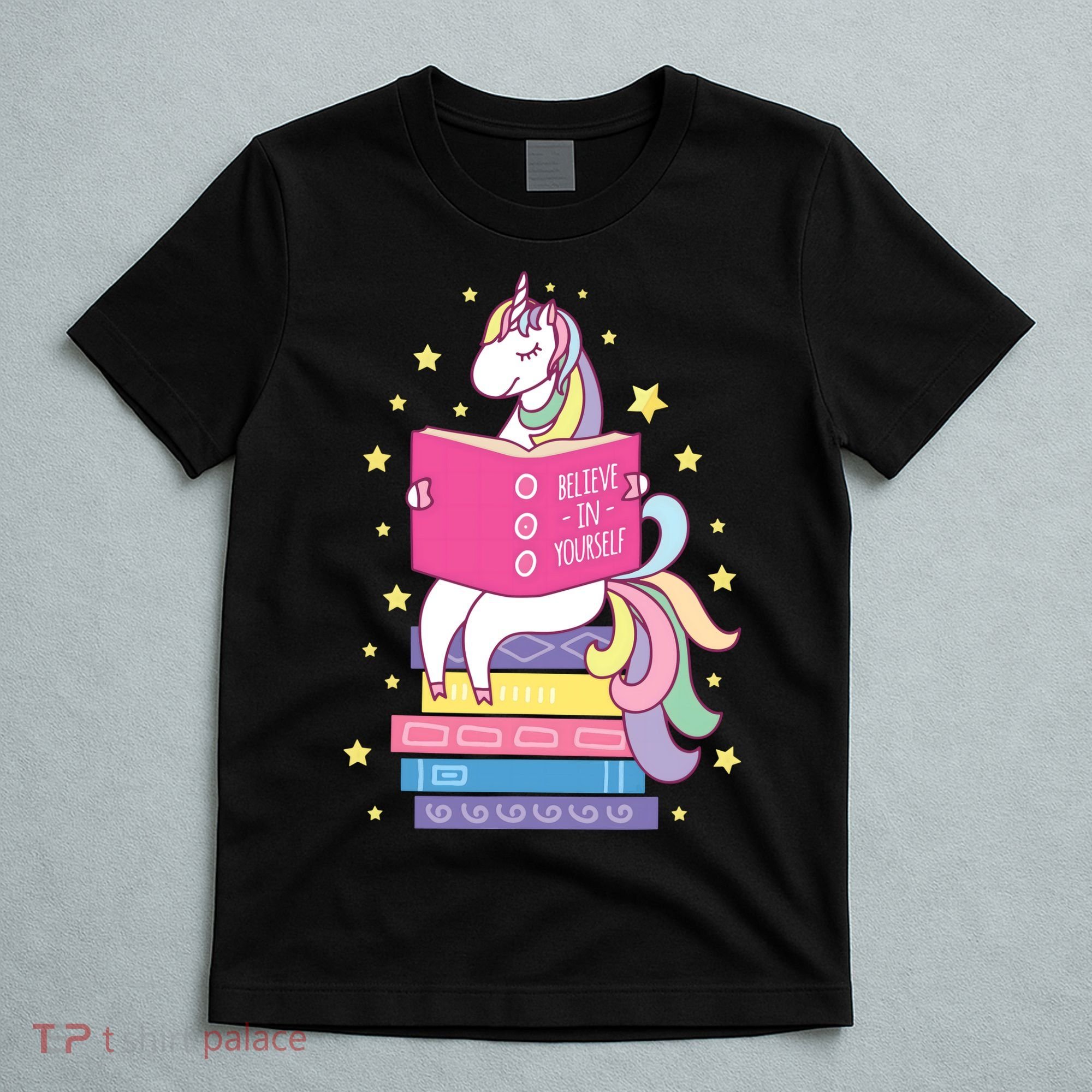 Reading Library Unicorn Read Books Lover Reader Gift T-Shirt
