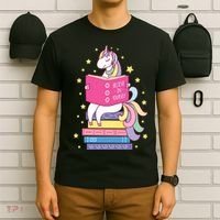 Reading Library Unicorn Read Books Lover Reader Gift T-Shirt thumb 6