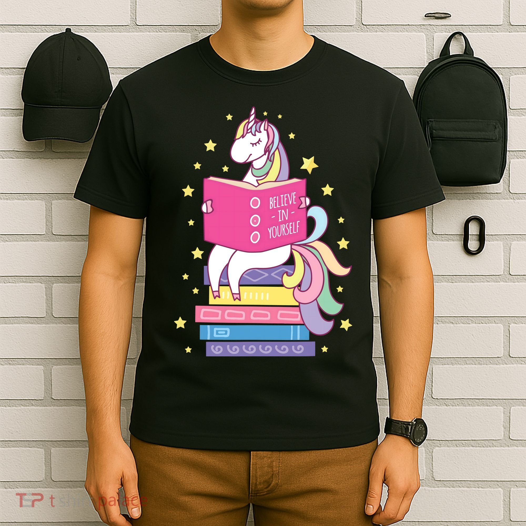 Reading Library Unicorn Read Books Lover Reader Gift T-Shirt