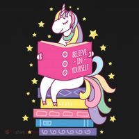 Reading Library Unicorn Read Books Lover Reader Gift T-Shirt thumb 7