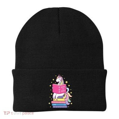 Reading Library Unicorn Read Books Lover Reader Gift Beanie