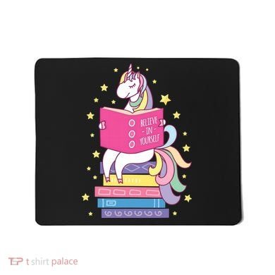 Reading Library Unicorn Read Books Lover Reader Gift Mousepad