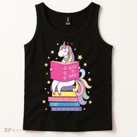 Reading Library Unicorn Read Books Lover Reader Gift Tank Top thumb 2