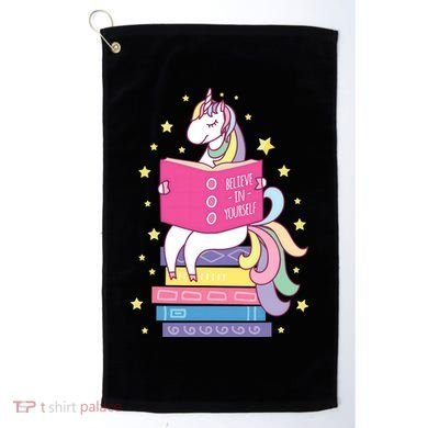 Reading Library Unicorn Read Books Lover Reader Gift Golf Towel