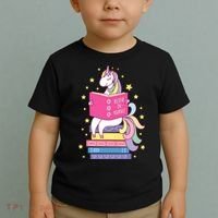 Reading Library Unicorn Read Books Lover Reader Gift Toddler T-Shirt thumb 2