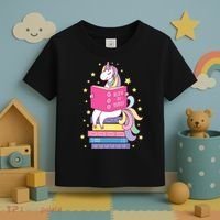 Reading Library Unicorn Read Books Lover Reader Gift Toddler T-Shirt thumb 3