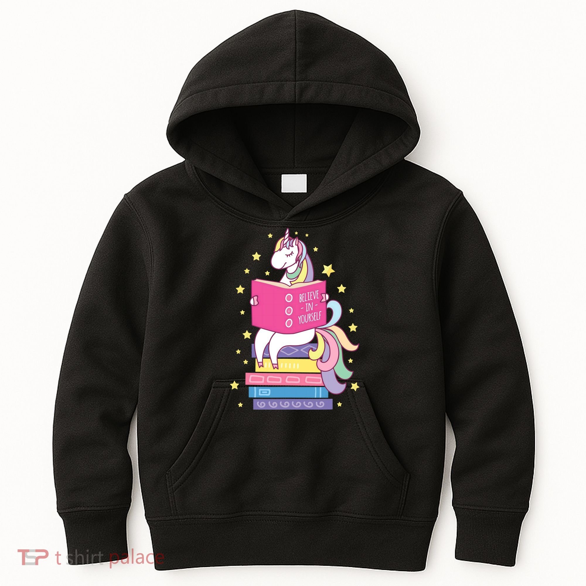 Reading Library Unicorn Read Books Lover Reader Gift Kids Hoodie