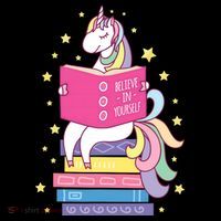 Reading Library Unicorn Read Books Lover Reader Gift Kids Hoodie thumb 5