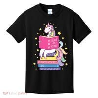 Reading Library Unicorn Read Books Lover Reader Gift Kids T-Shirt thumb 0
