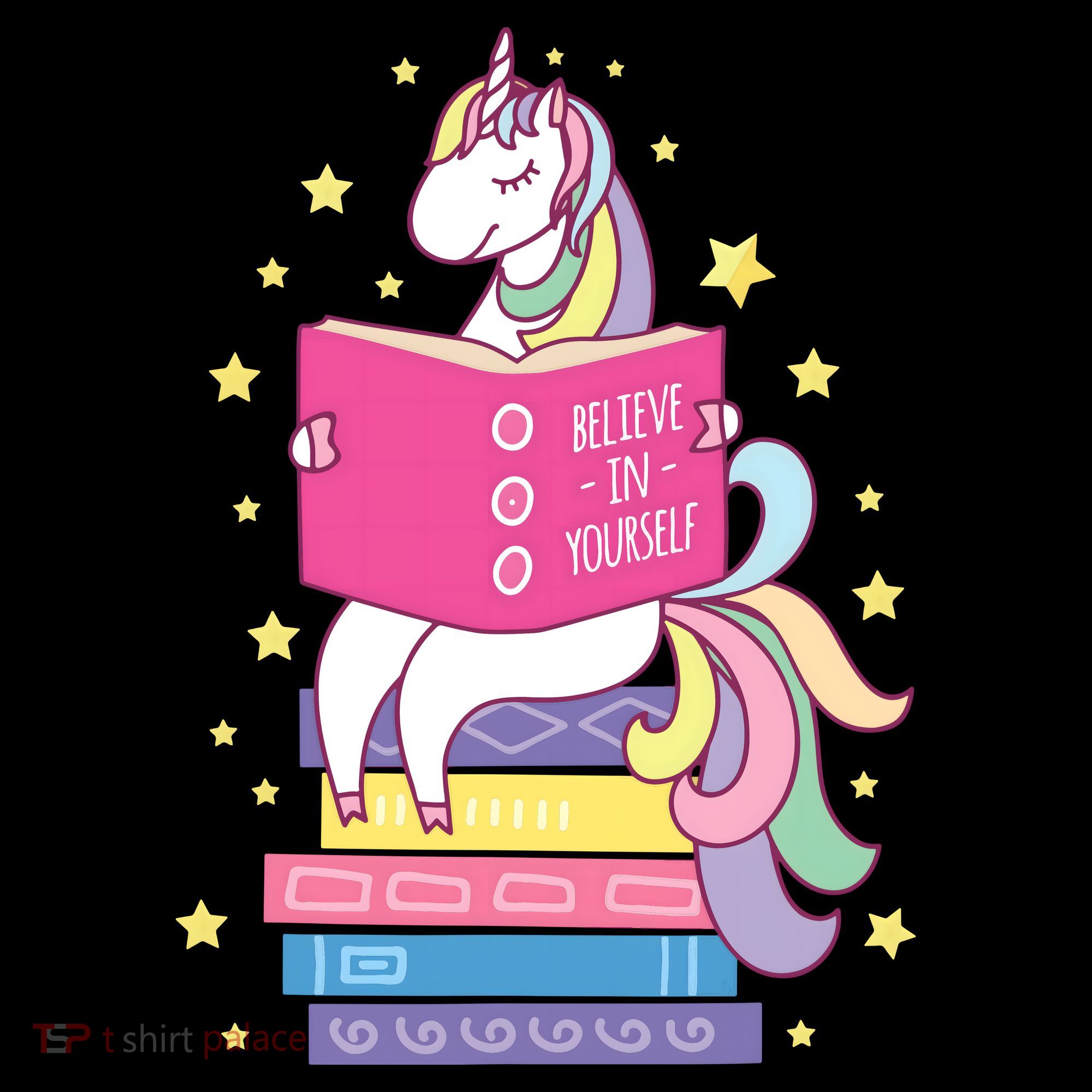 Reading Library Unicorn Read Books Lover Reader Gift Kids T-Shirt