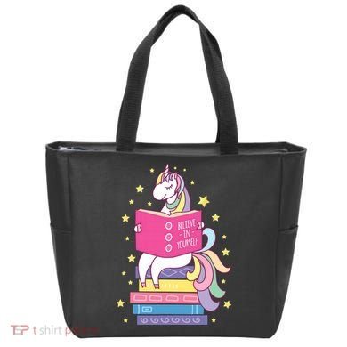 Reading Library Unicorn Read Books Lover Reader Gift Tote Bag