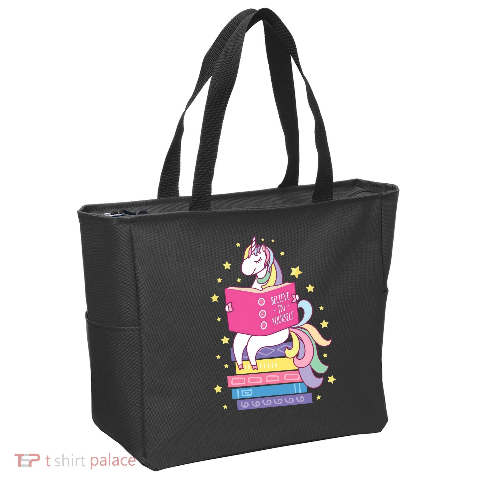 Reading Library Unicorn Read Books Lover Reader Gift Tote Bag