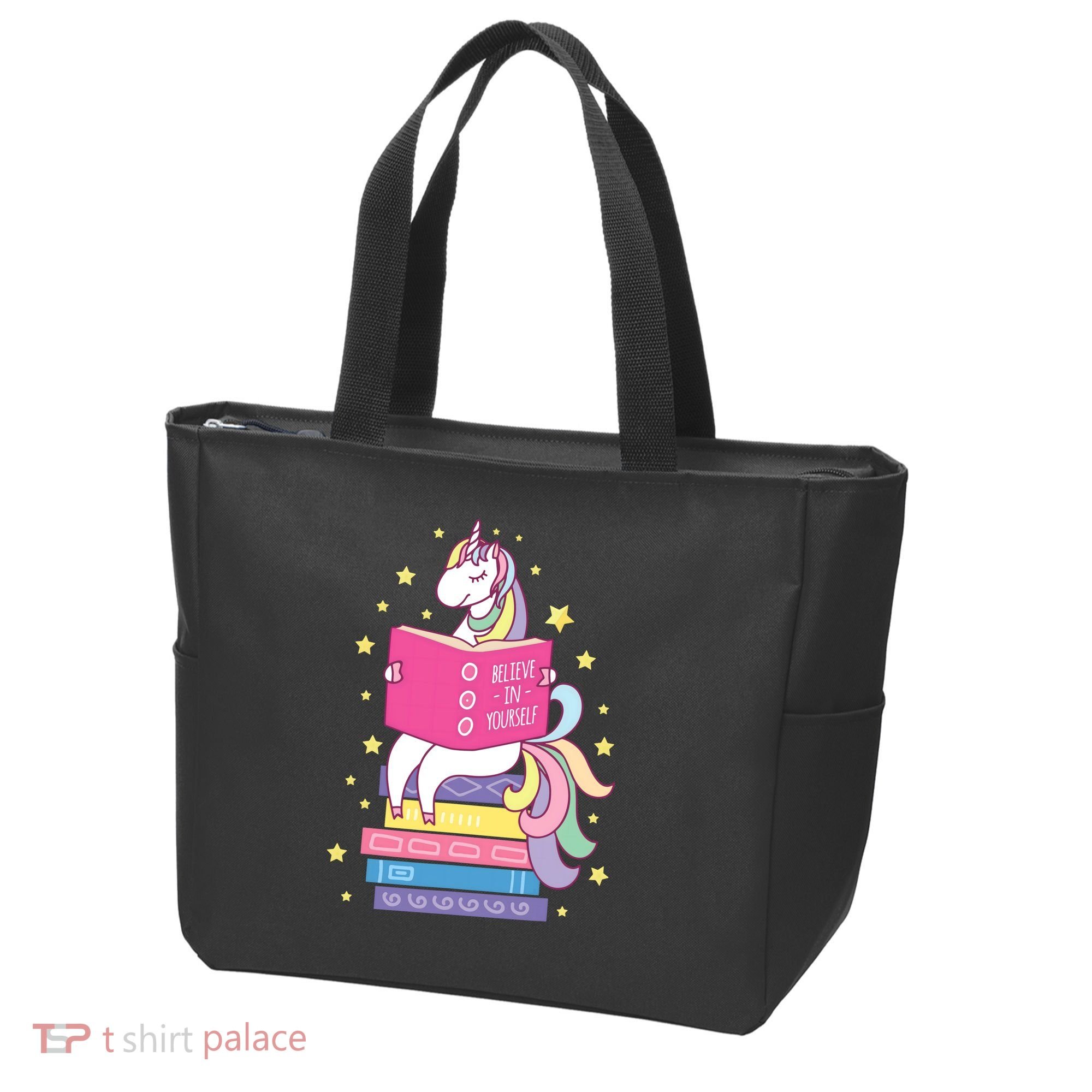 Reading Library Unicorn Read Books Lover Reader Gift Tote Bag