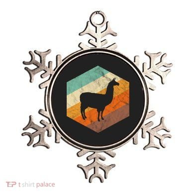 Retro Llama Vintage Llama Cute Gift Ornament