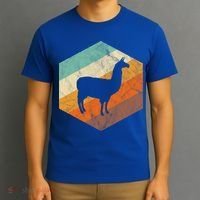 Retro Llama Vintage Llama Cute Gift T-Shirt thumb 3
