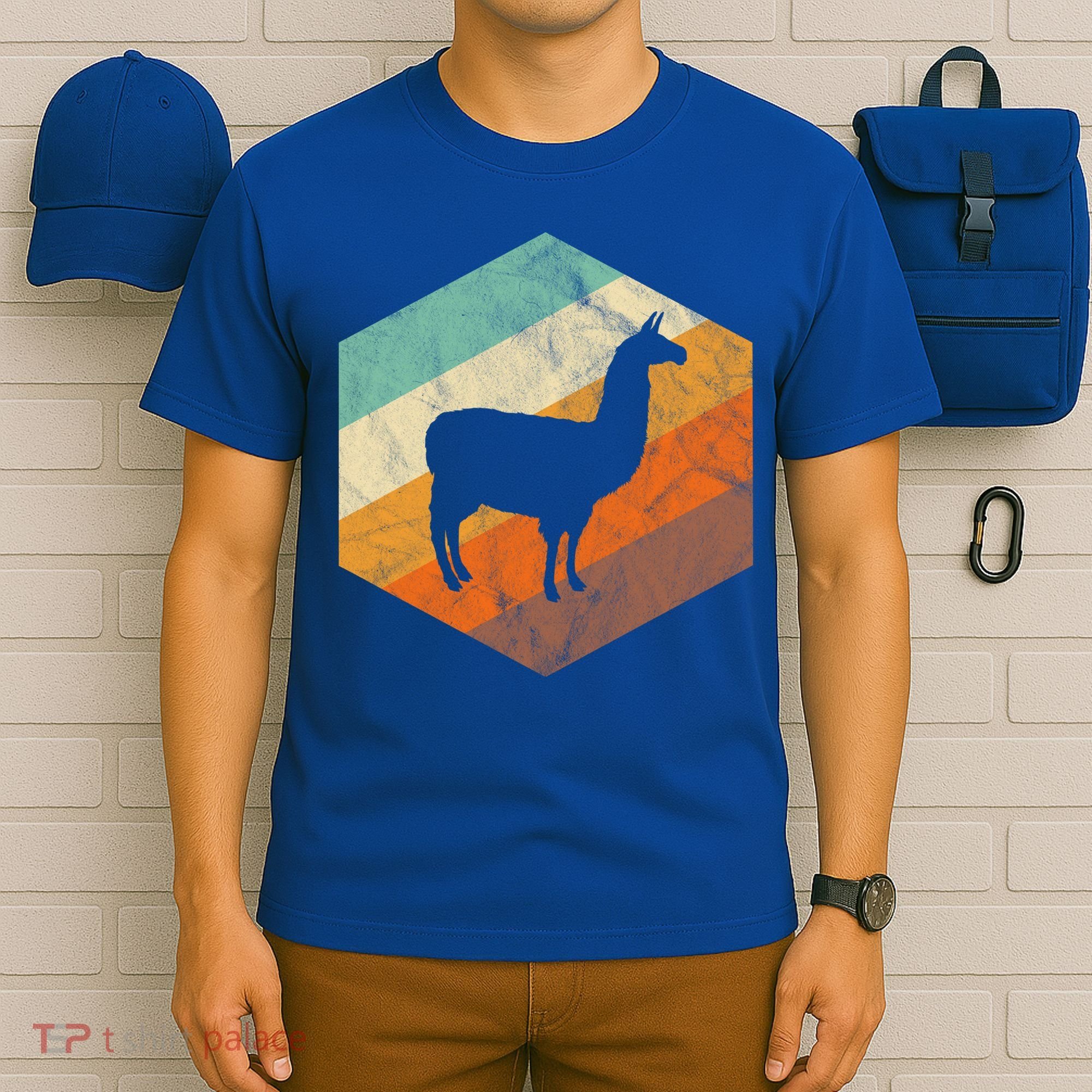 Retro Llama Vintage Llama Cute Gift T-Shirt