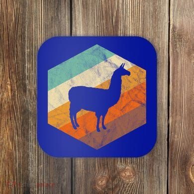 Retro Llama Vintage Llama Cute Gift Coaster