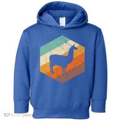 Retro Llama Vintage Llama Cute Gift Toddler Hoodie