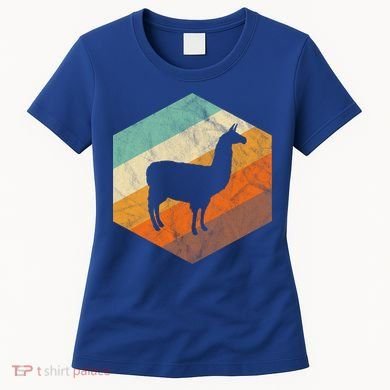 Retro Llama Vintage Llama Cute Gift Women's T-Shirt
