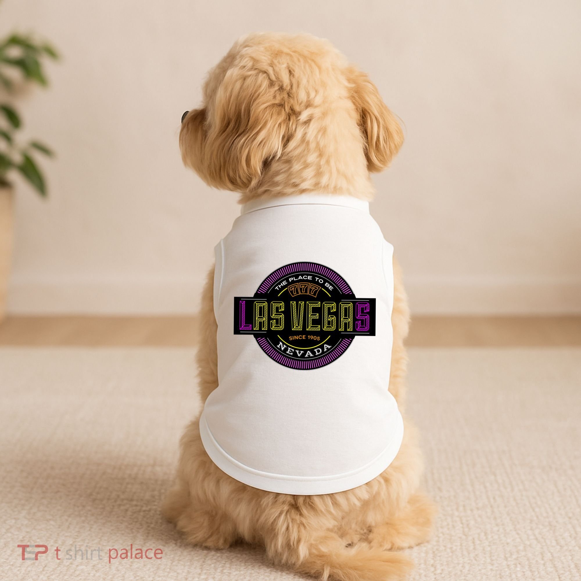 Retro Las Vegas Logo Doggie Tank