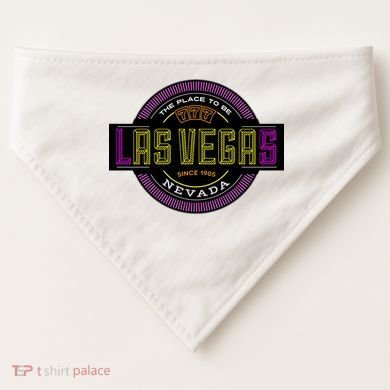 Retro Las Vegas Logo USA-Made Doggie Bandana