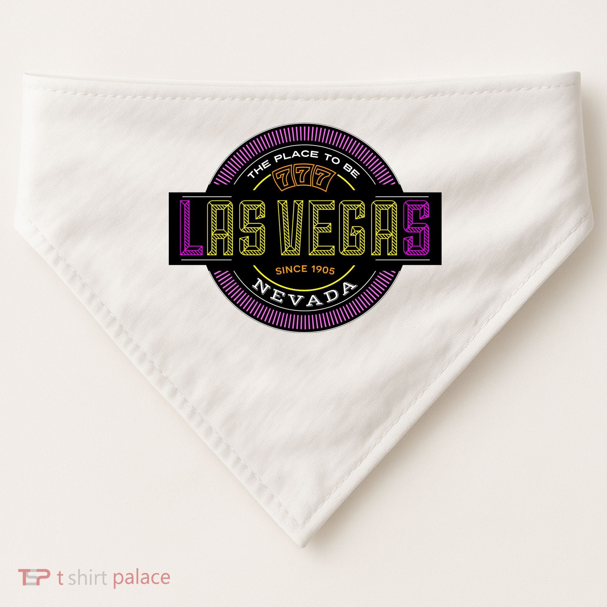 Retro Las Vegas Logo USA-Made Doggie Bandana