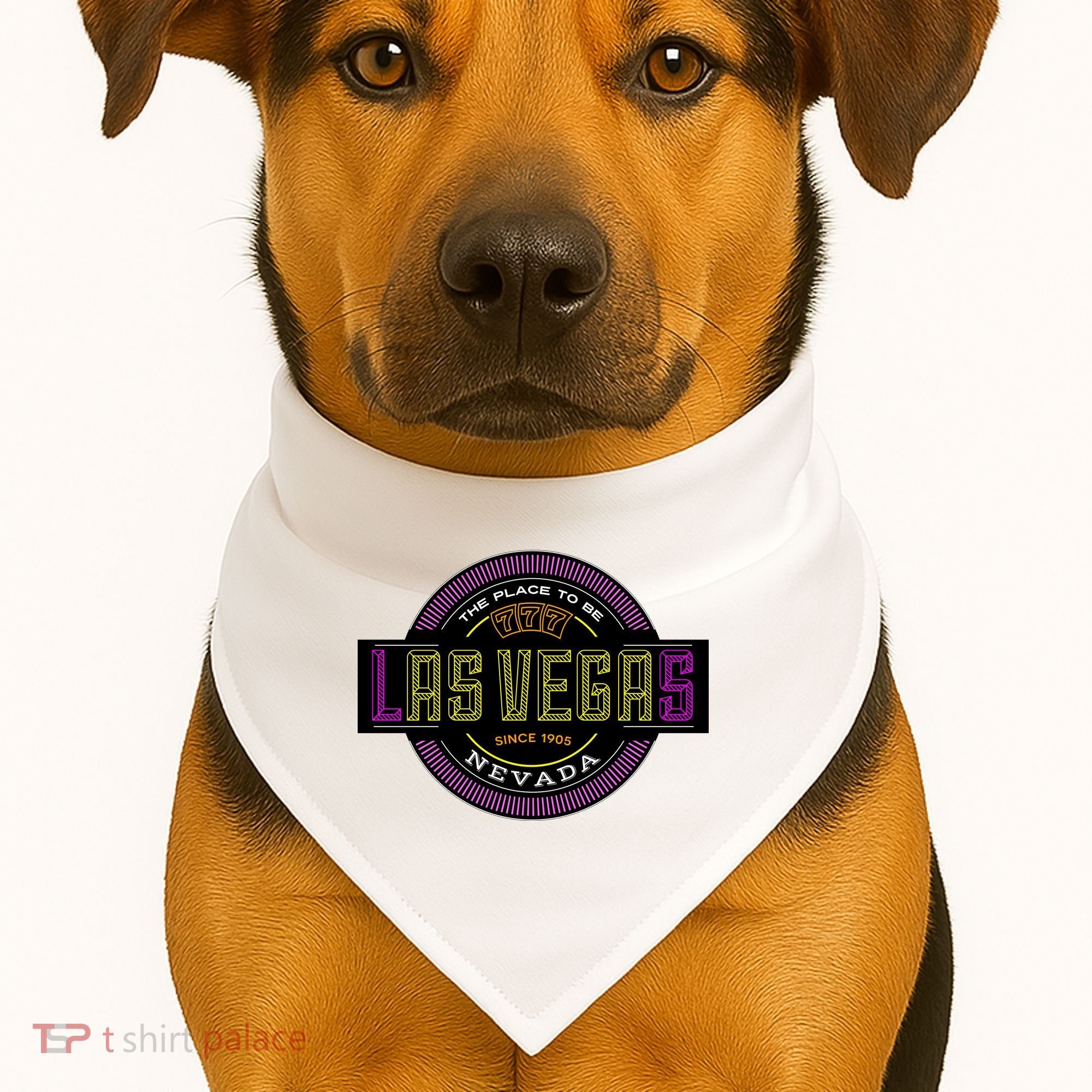 Retro Las Vegas Logo USA-Made Doggie Bandana