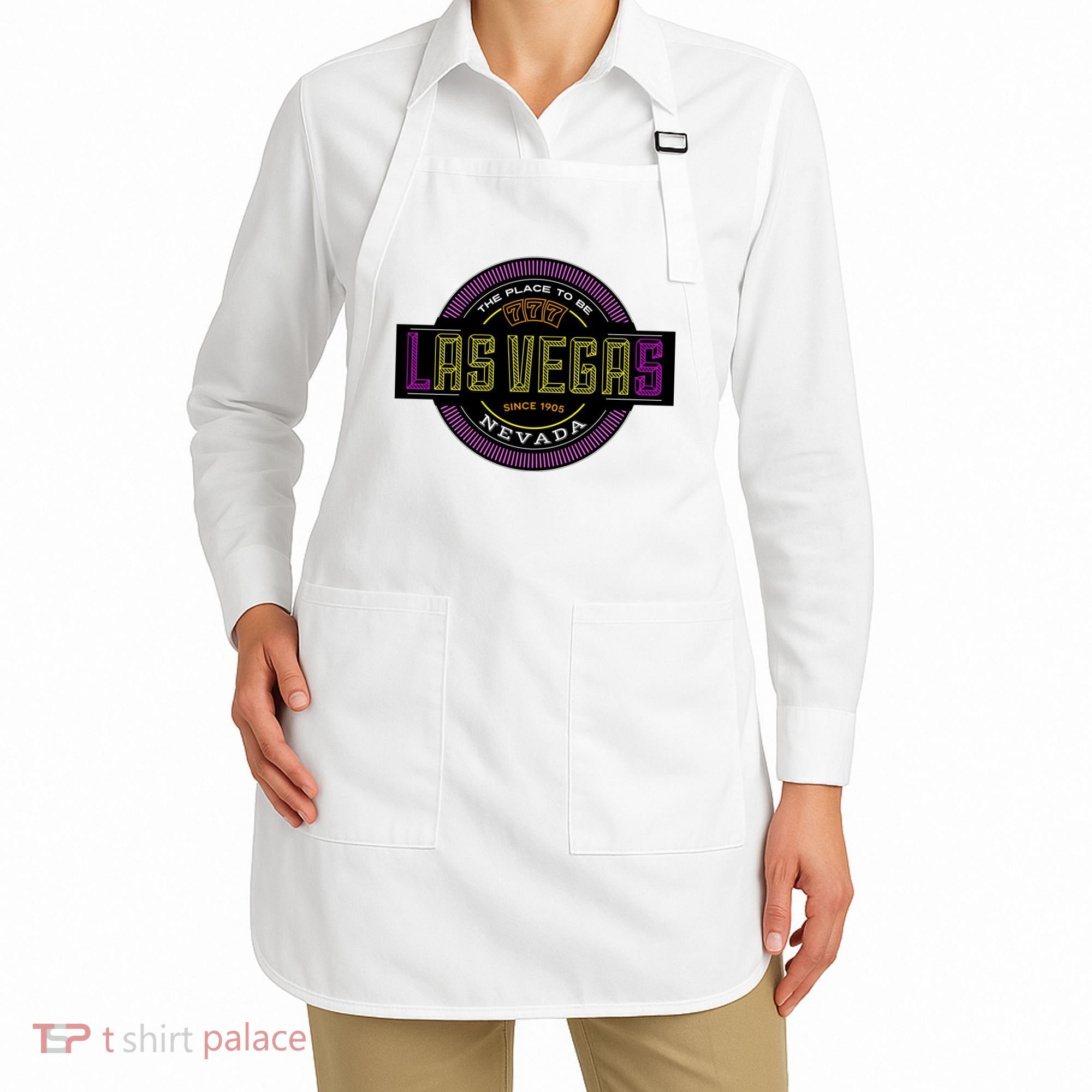 Retro Las Vegas Logo Apron