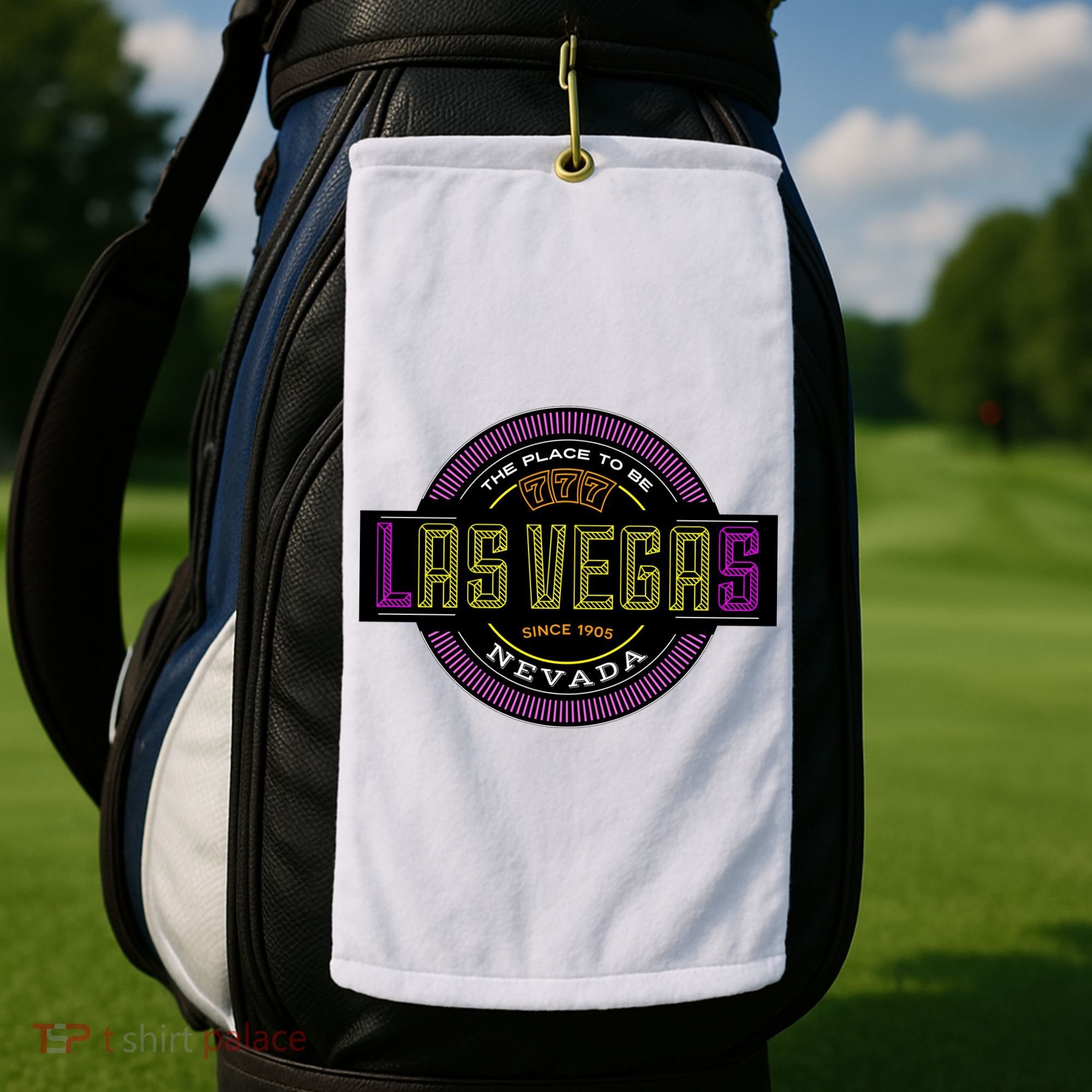 Retro Las Vegas Logo Golf Towel