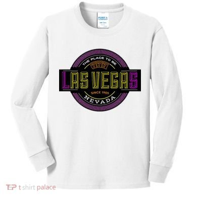 Retro Las Vegas Logo Kids Long Sleeve Shirt