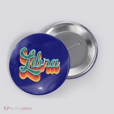 Retro Libra Vintage Retro Style Libra Zodiac Meaningful Gift Button