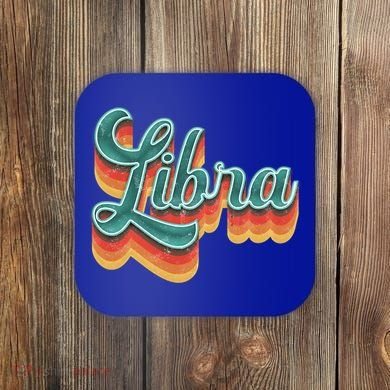 Retro Libra Vintage Retro Style Libra Zodiac Meaningful Gift Coaster