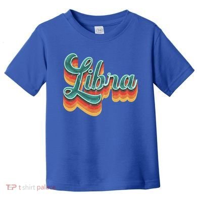Retro Libra Vintage Retro Style Libra Zodiac Meaningful Gift Toddler T-Shirt