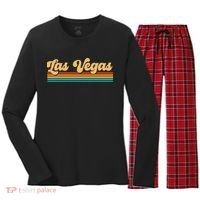 Retro Las Vegas Women's Long Sleeve Flannel Pajama Set  thumb 0