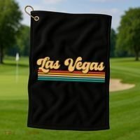 Retro Las Vegas Golf Towel thumb 1