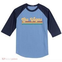 Retro Las Vegas Raglan Baseball Sleeve Shirt thumb 0