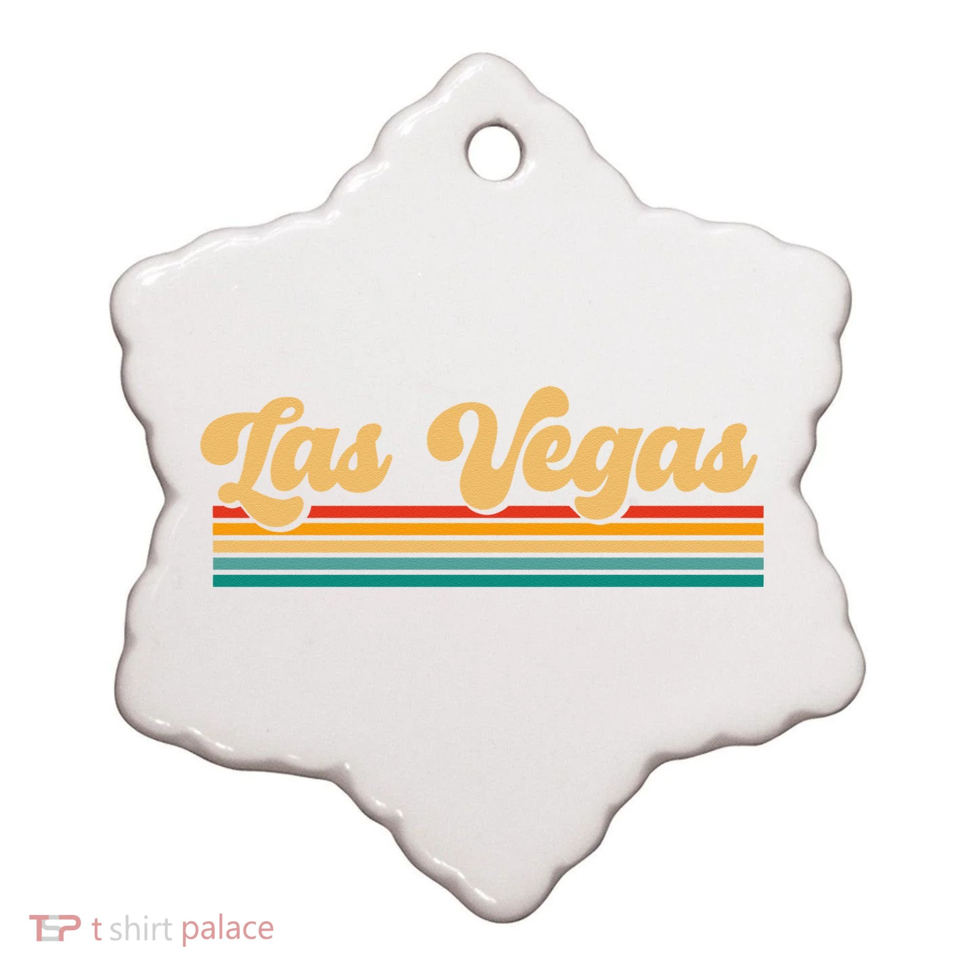 Retro Las Vegas Ceramic Ornament