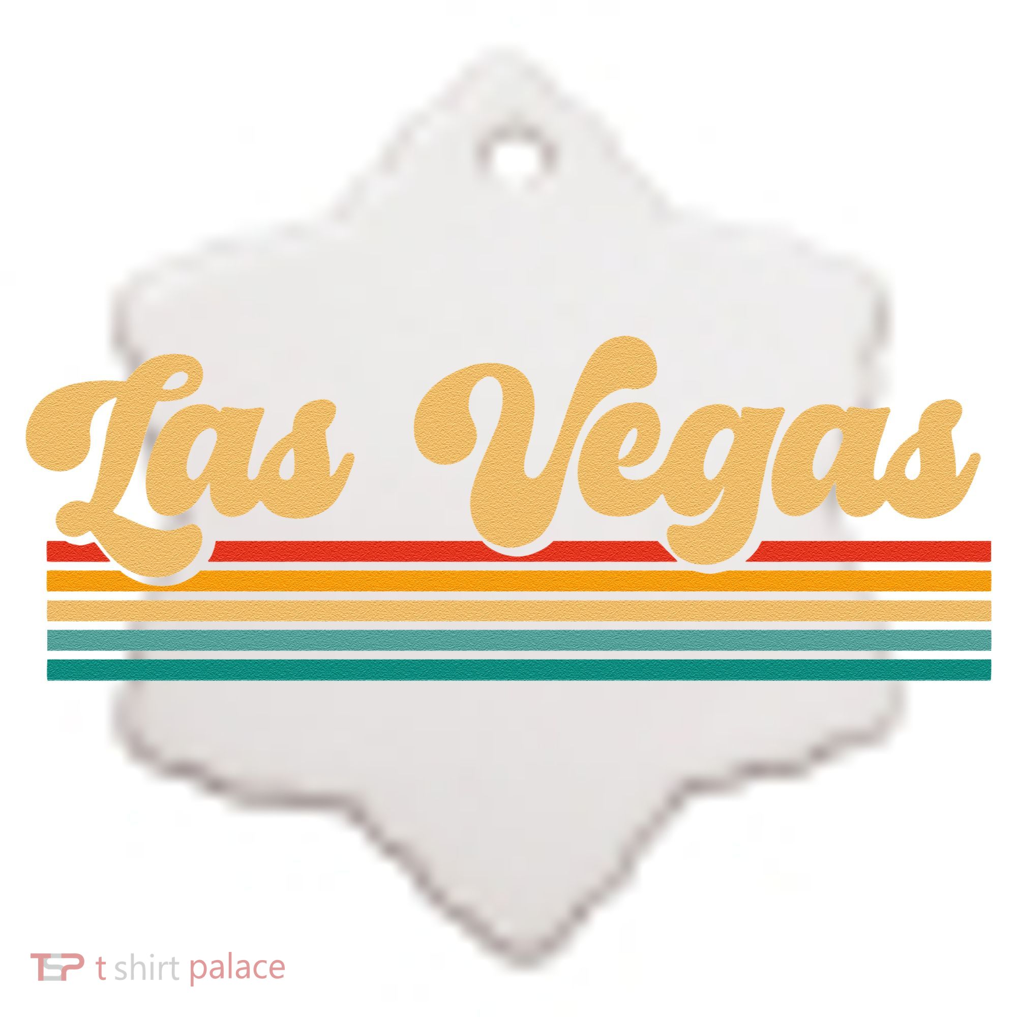 Retro Las Vegas Ceramic Ornament