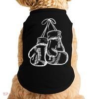 Retro Love White Boxing Gloves Doggie Tank thumb 0